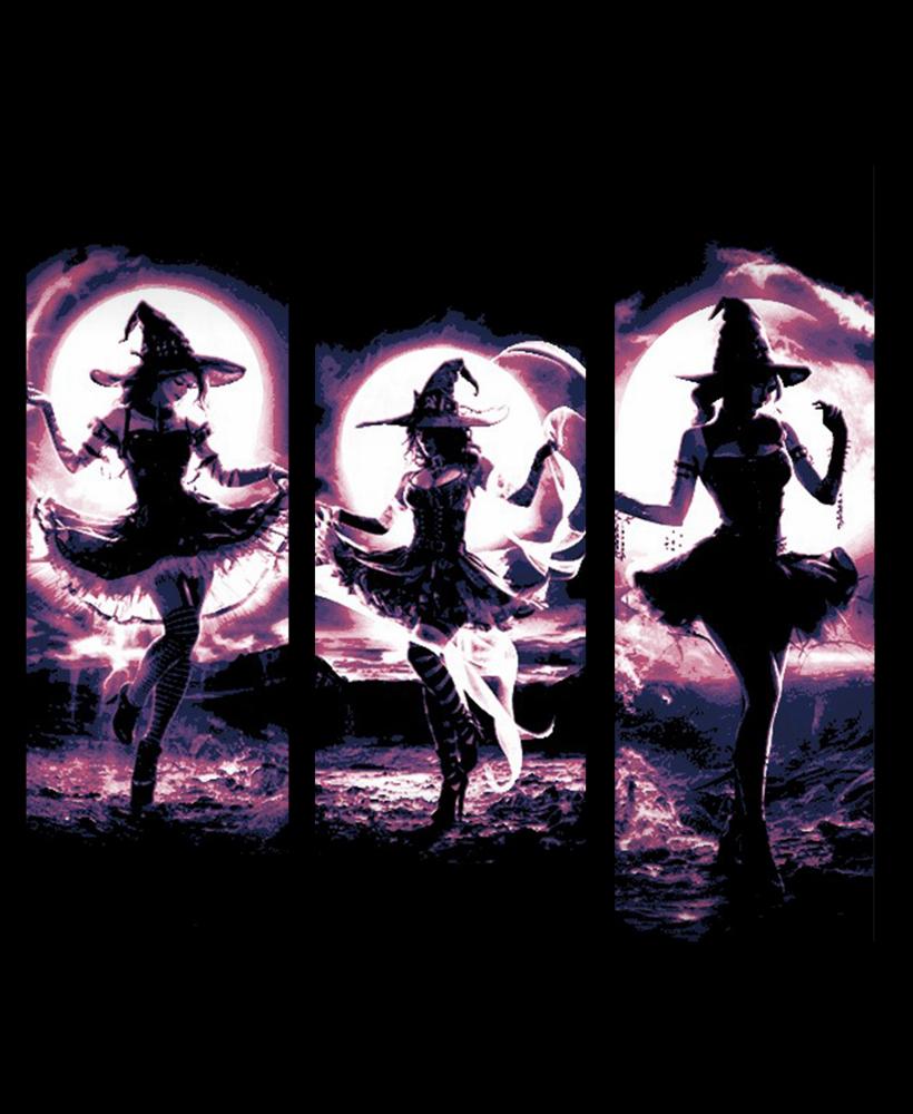 Limited Time Free: Witches Dancing under the Halloween Moon Lit Sky - Set of Bookmarks 3d model