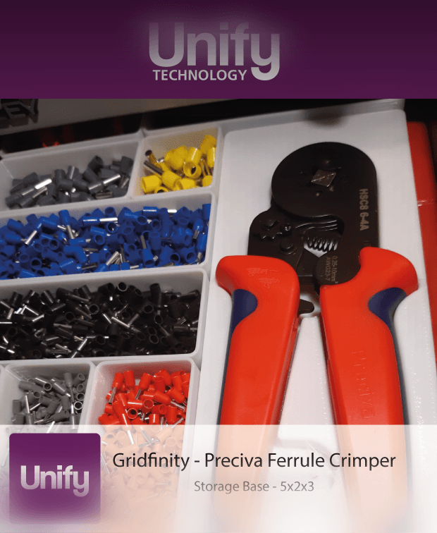 Gridfinity Preciva Ferrule Crimping Tool Base 5x2x3 3d model