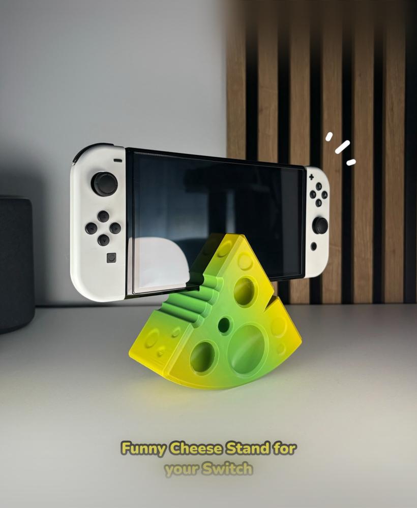 Nintendo Switch Stand - Inspired by a piece of cheese 3d model