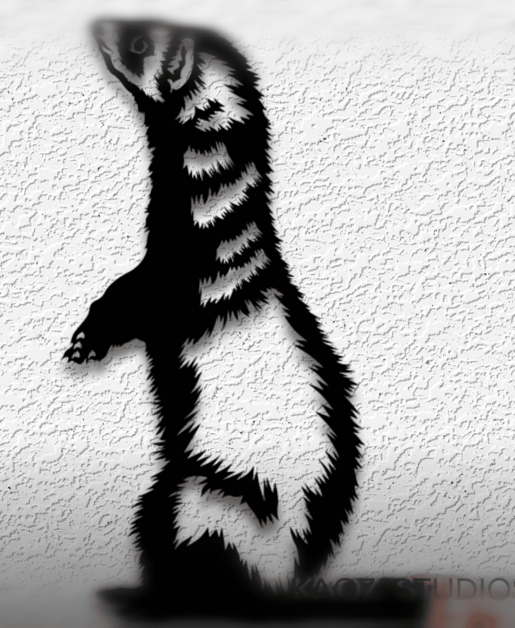 ferret wall art mongoose wall decor mink decoration 3d model