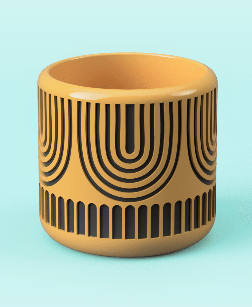 Tribal Pattern Planter 3d model