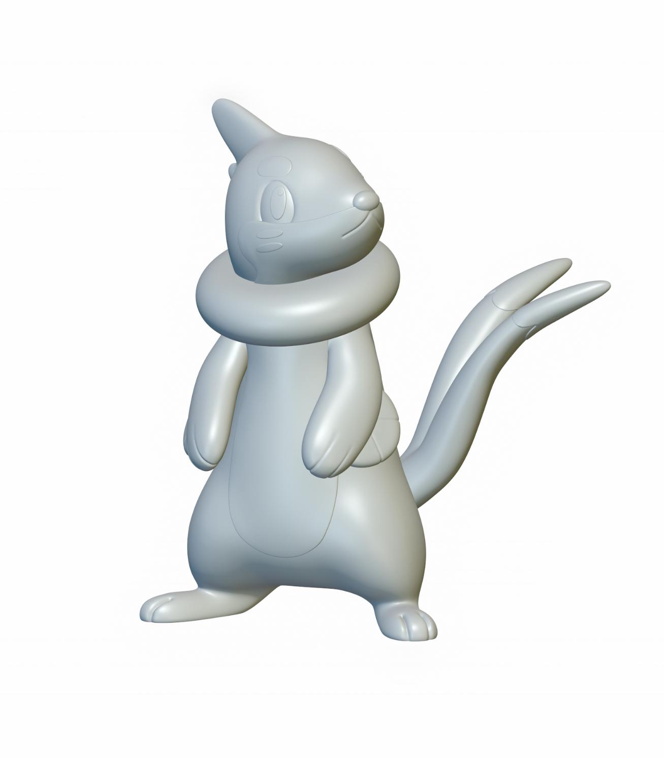 Pokemon Buizel #418 - Optimized for 3D Printing 3d model