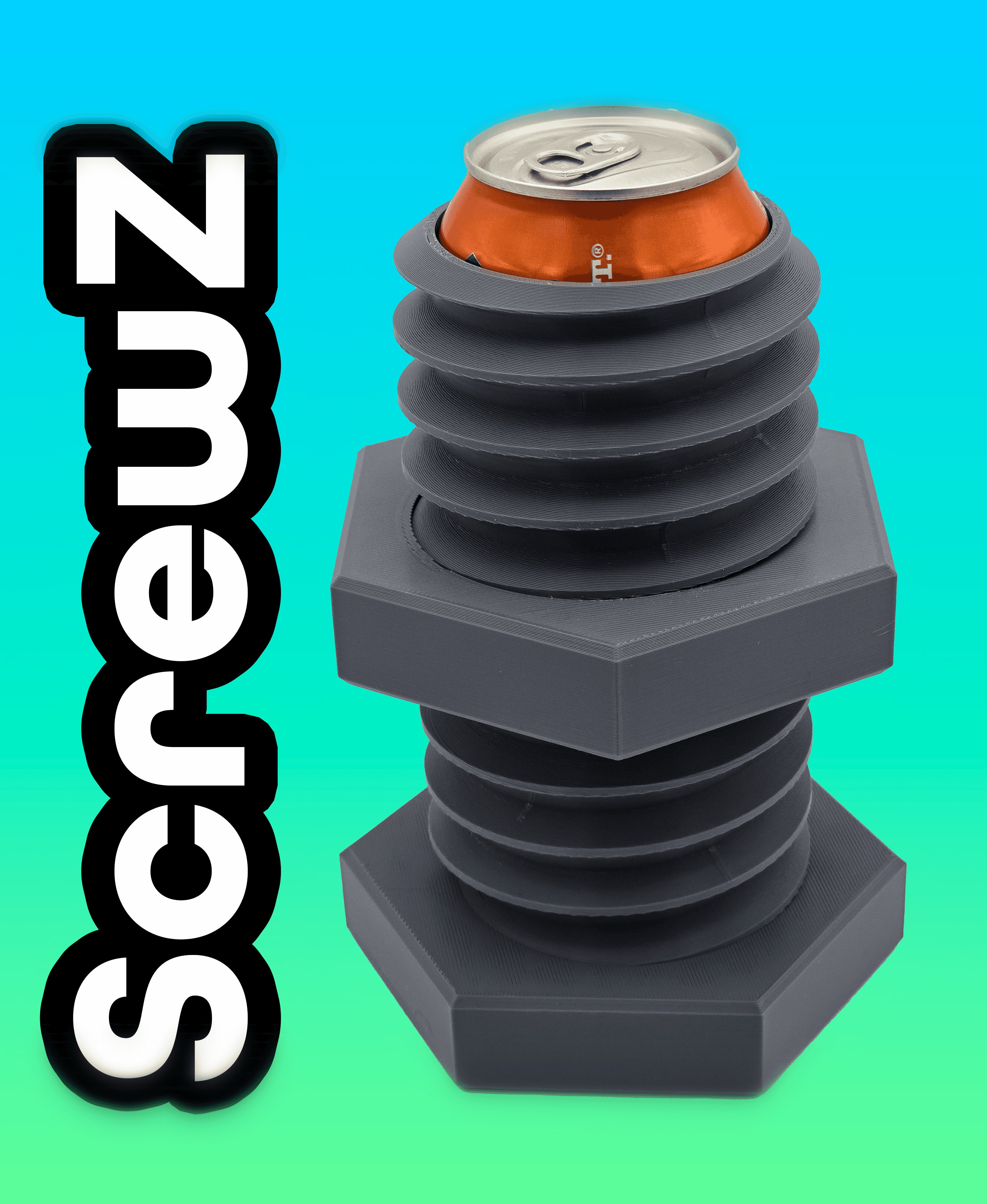 ScrewZ Koozie - The Functional Screw Can Koozie 3d model