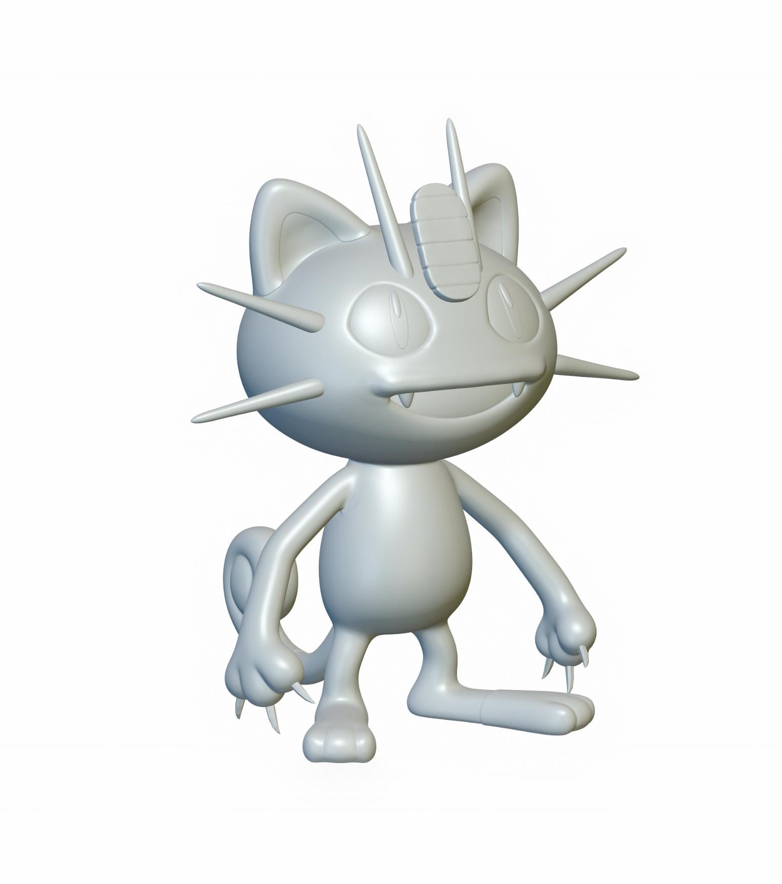 Pokemon Meowth #52 - Optimized for 3D Printing 3d model