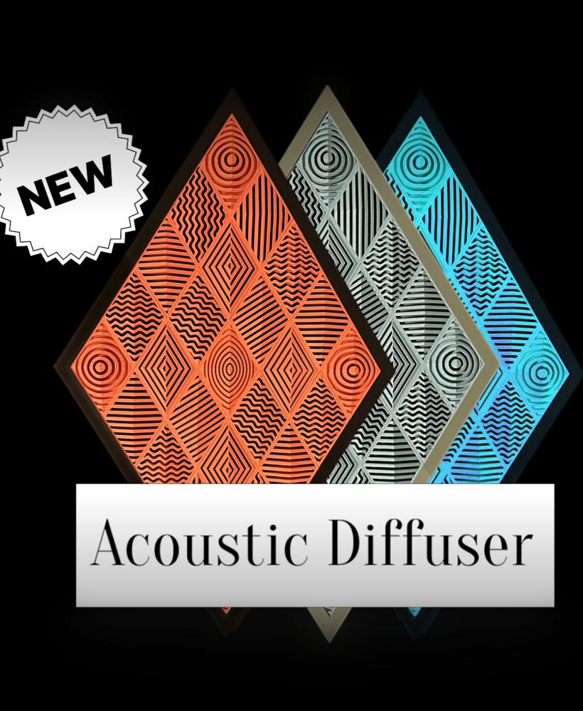 The Diamond Echo Diffuse ~ Acoustic Diffuser Panels 3d model