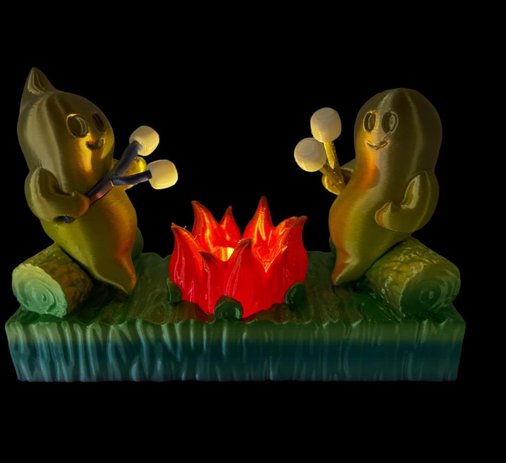 S’mores Ghost Tea Light Holder 3d model