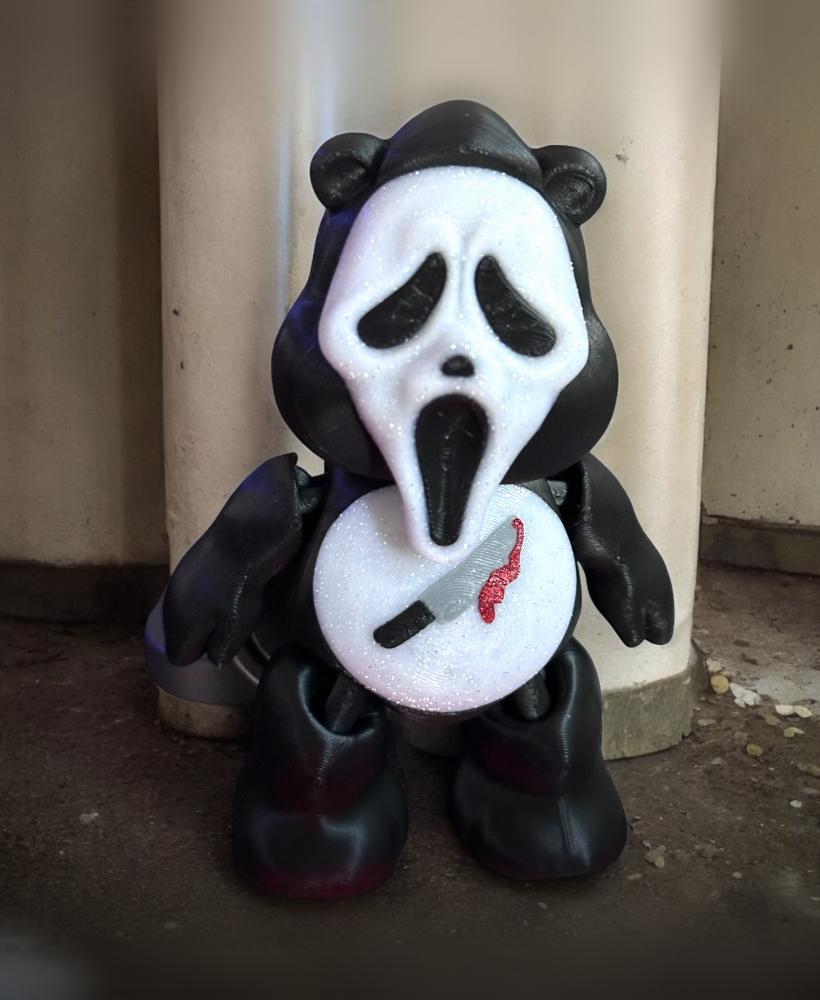 Ghost Face, Care Bear, Scream Bear, Articulated, Flexible, Flexi 3d model