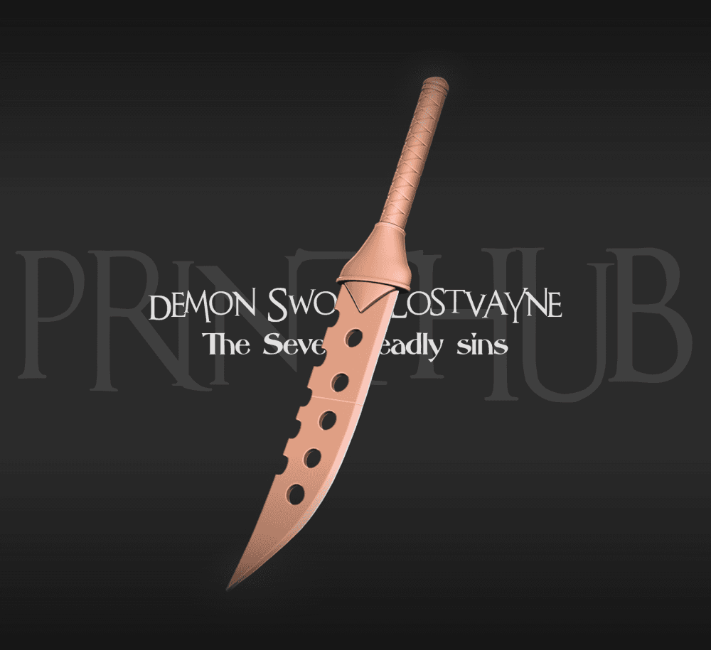 Demon Sword Lostvayne - Seven deadly sins 3D print model 3d model