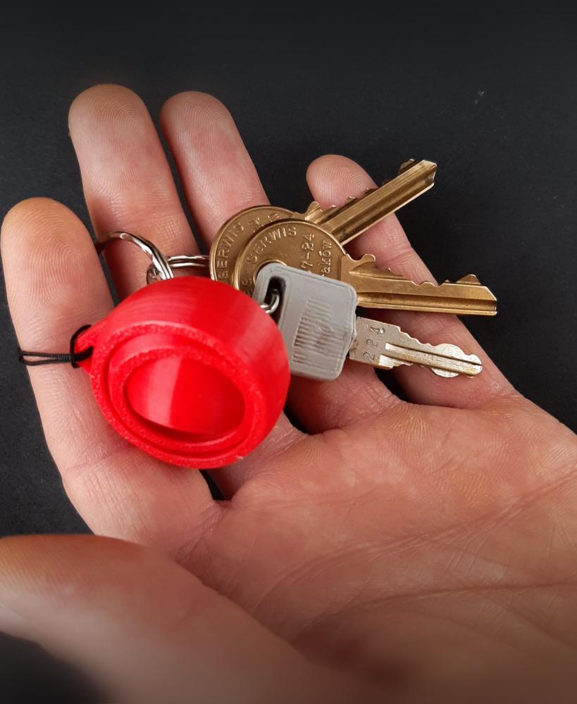 Gyroscope keychain 3d model