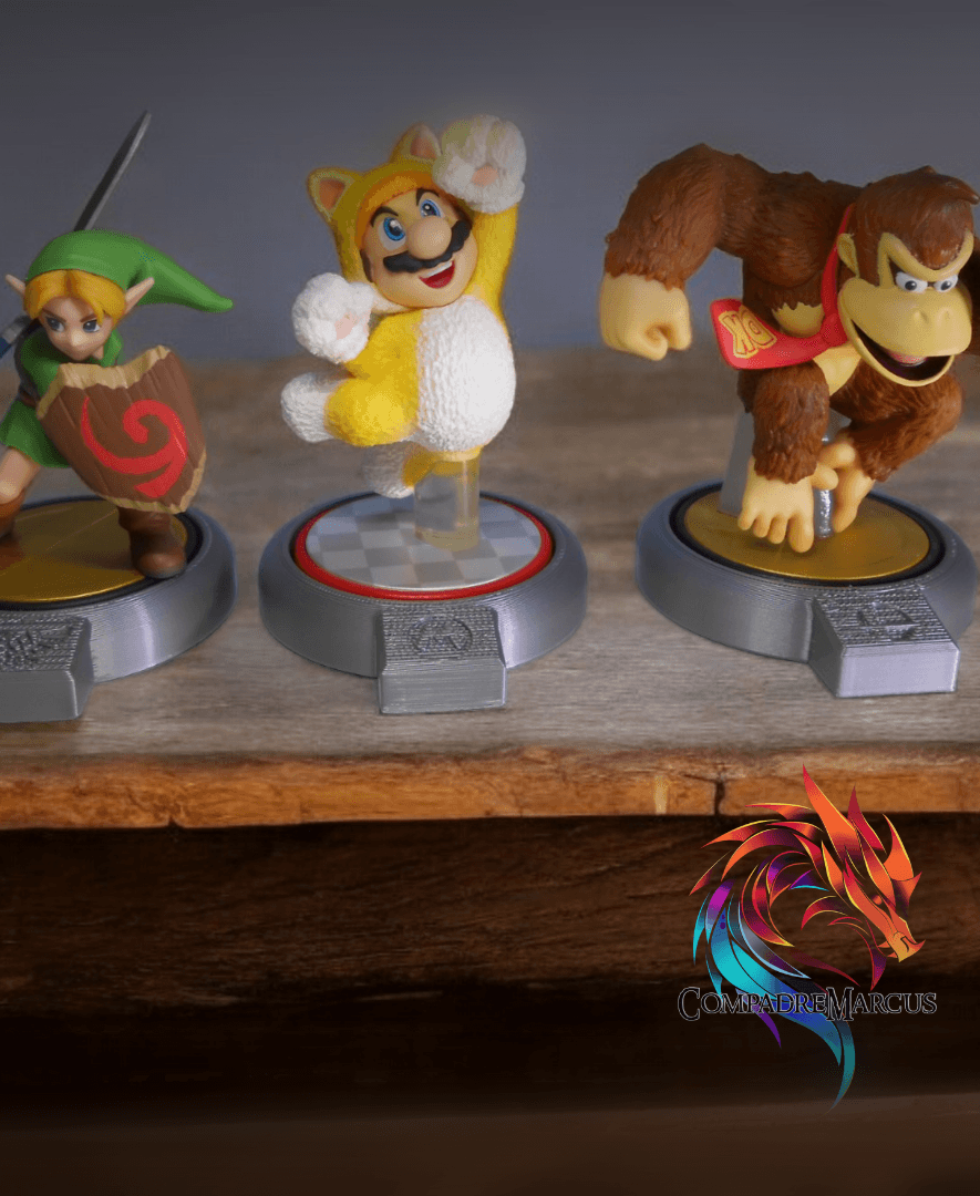 AMIIBO SIMPLE DISPLAY WITH LOGO 3d model