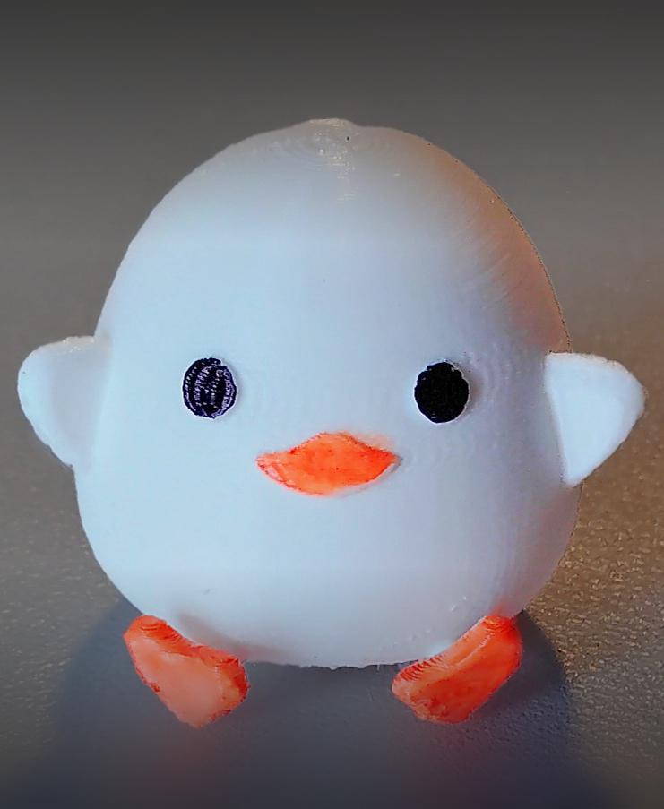 Cute Duck ( Easy Print Minimal Supports ) 3d model