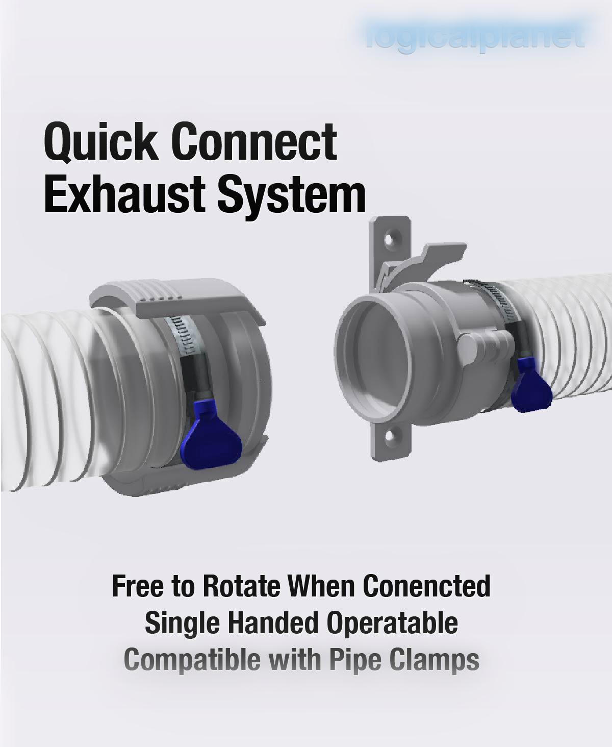 LPE Exhaust Quick Release and Mounting System 3d model