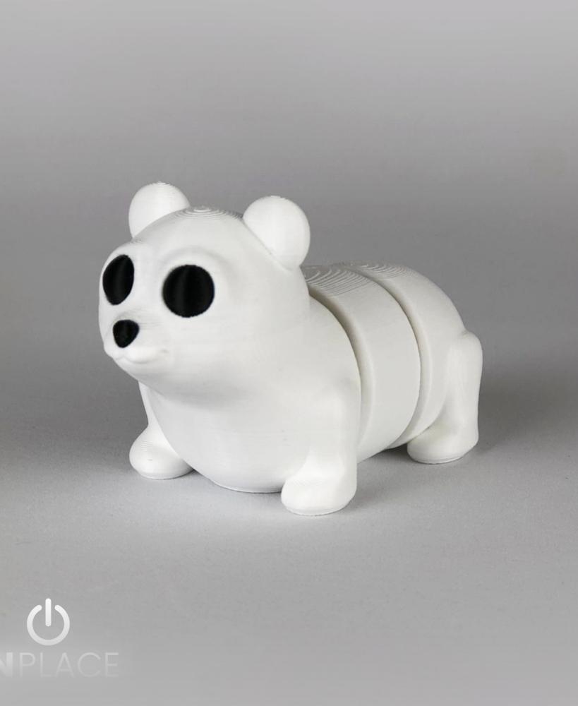 Cute Polar Bear Articulated(dark eyes version) 3d model