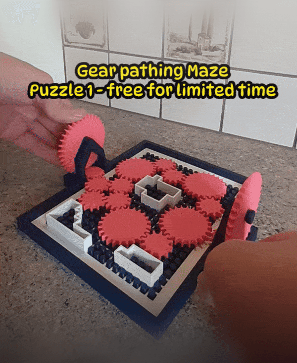 Gear Pathing maze Puzzle 1 3d model