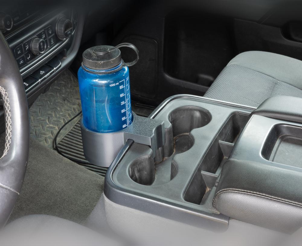 2014-2018 Silverado and Sierra Water Bottle Holder - Flip-Up Console w/ 3 Cup Holders 3d model