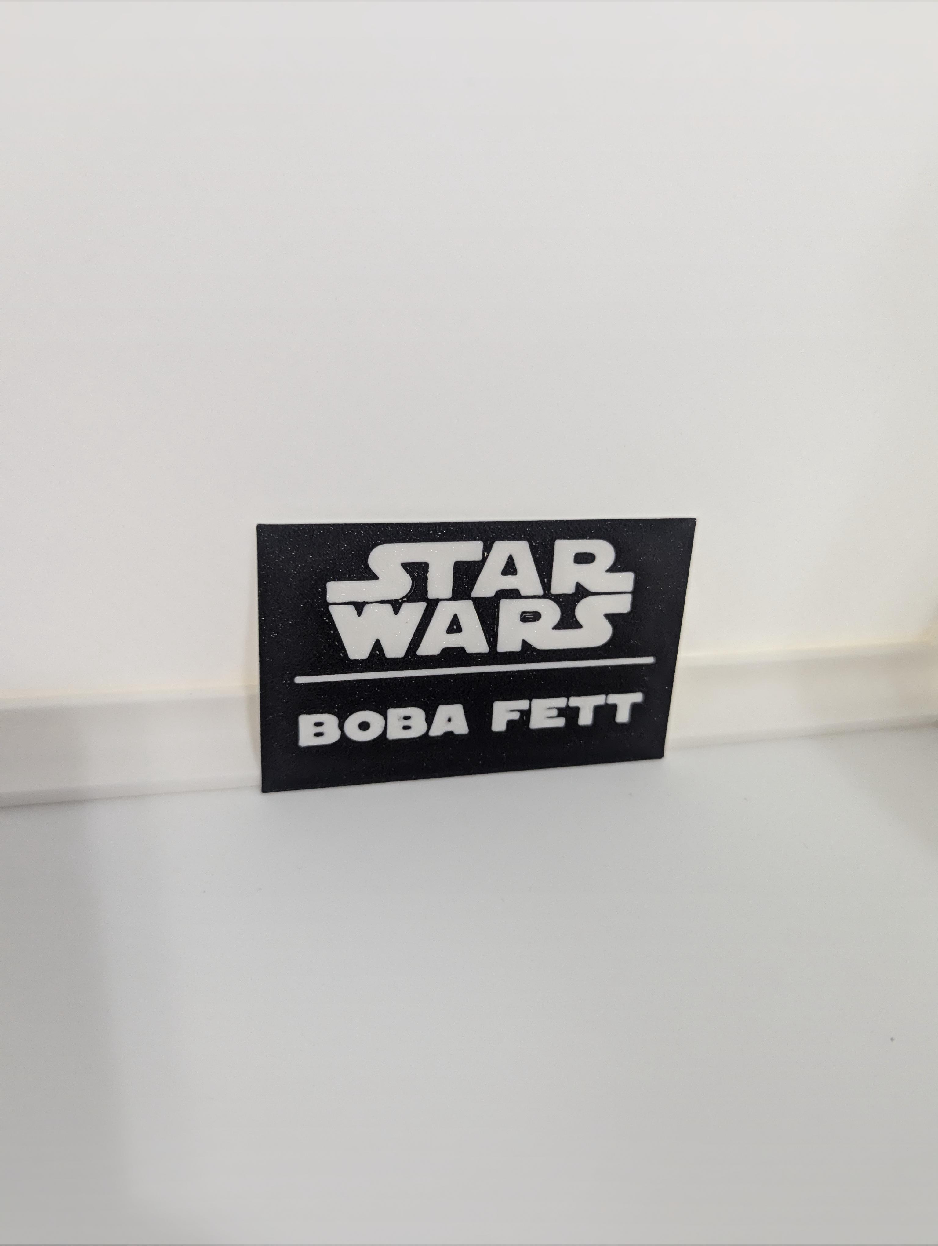 Boba Fett Multicolor Nameplates 3d model