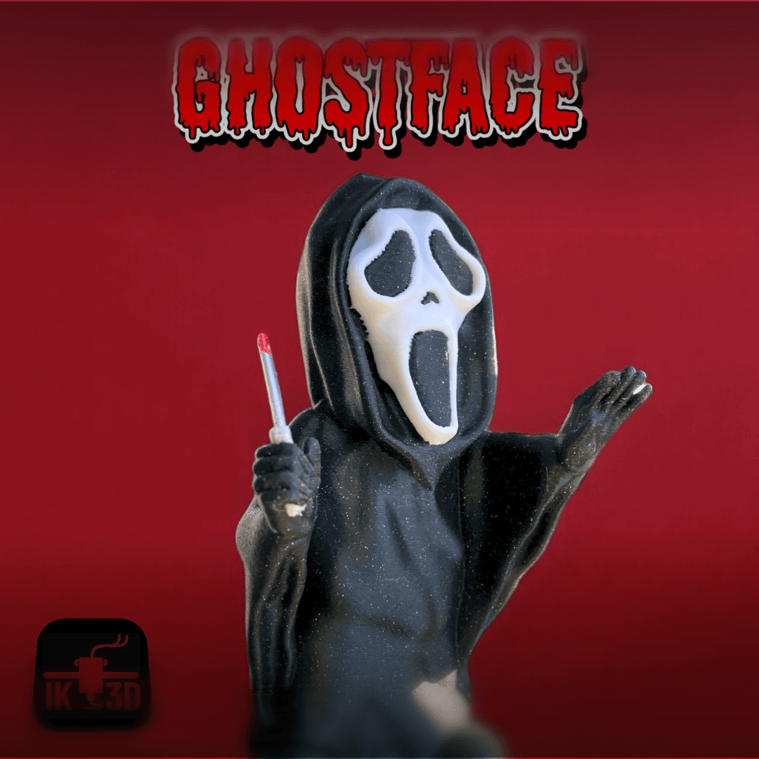 Ghostface Scream Holding Knive / Horror Mini / 3MF Included / No Supports 3d model