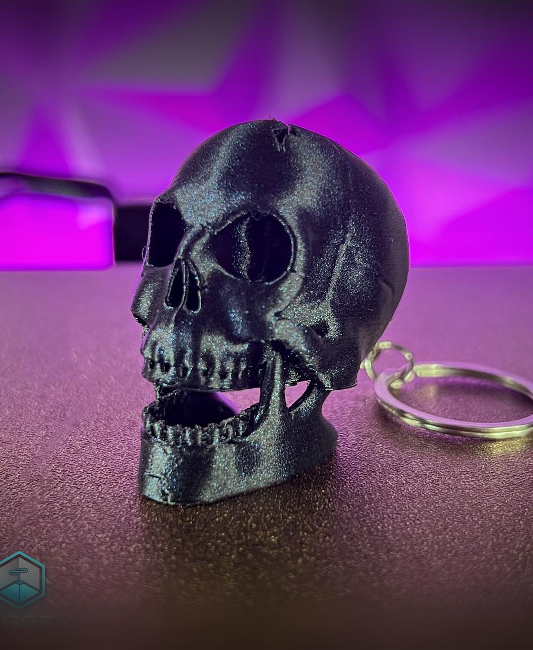 Staring Skull Keychain 3d model