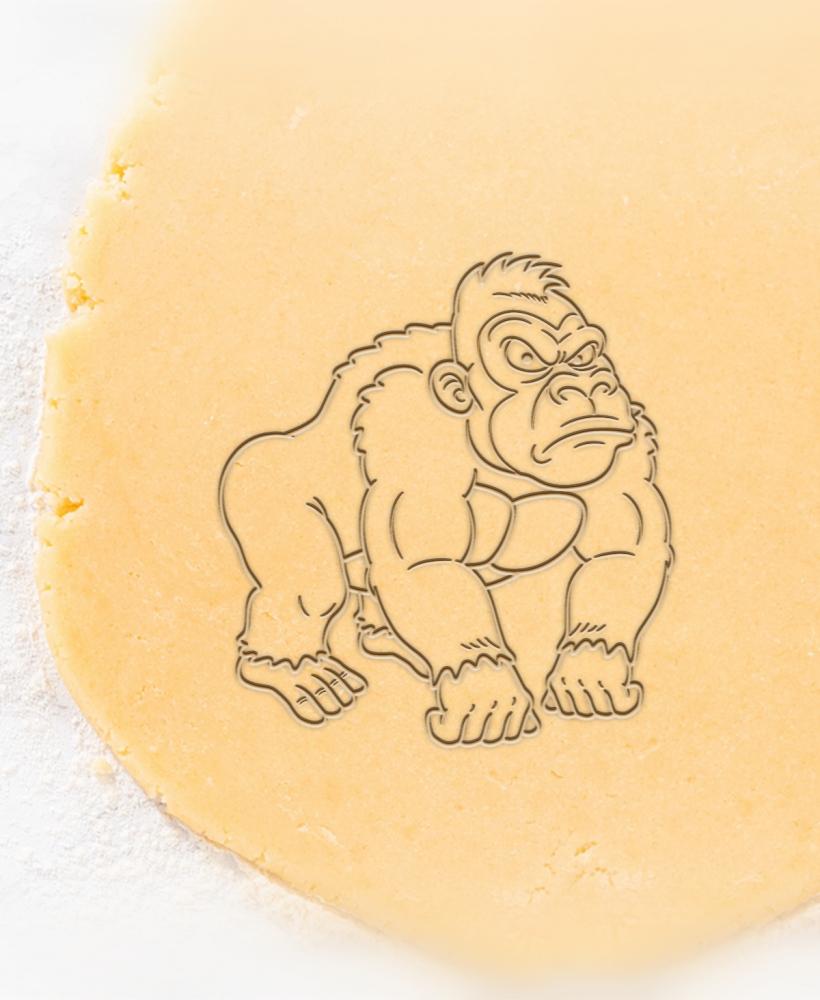 Gorilla Cookie Cutter, Biscuit Cutter 3d model