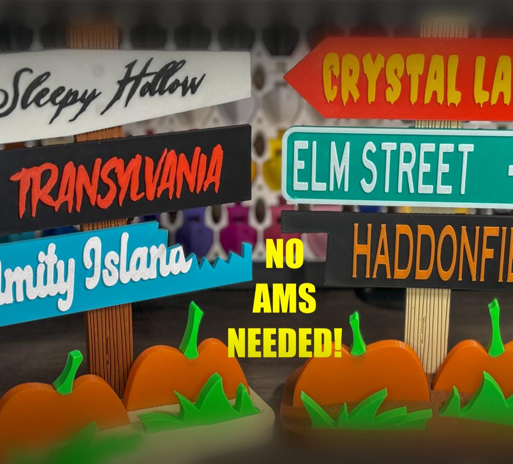 Halloween Display Signs! (No AMS) 3d model