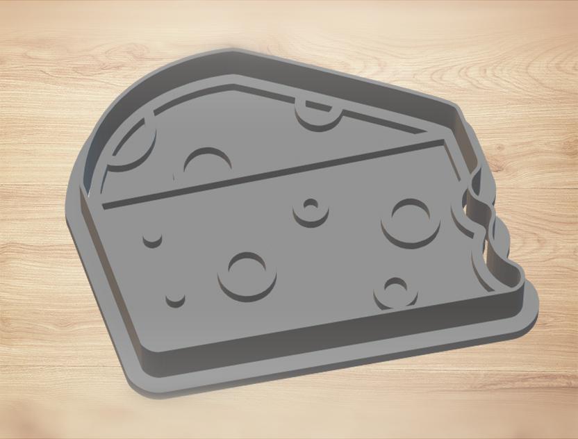 cheese - cutter and stamp 3d model