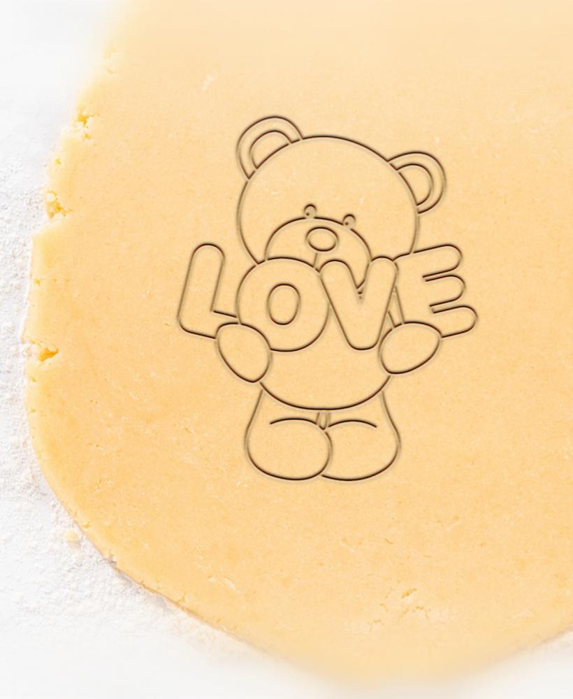 Love Bear Cookie Cutter, Biscuit Cutter 3d model