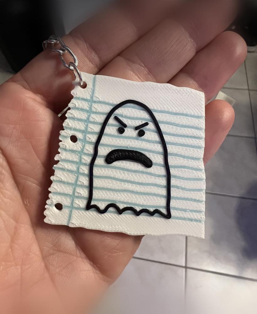 shopping ghost keychain 3d model