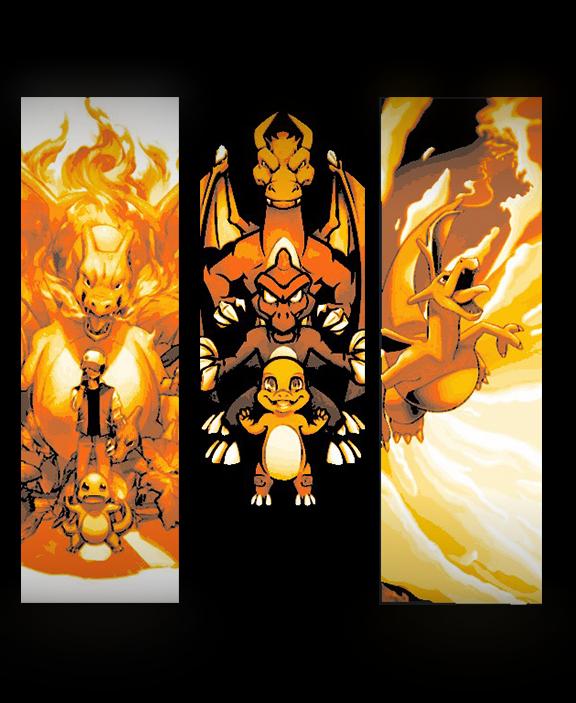 Pokemon Fanart - Charizard evolution and Power - Set of 3 Bookmarks 3d model