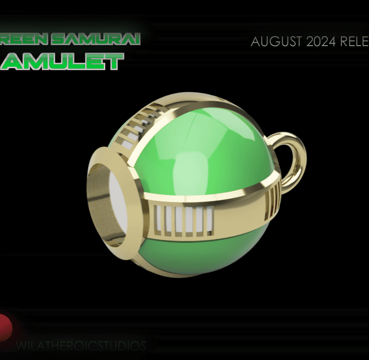 Green Samurai Amulet 3d model