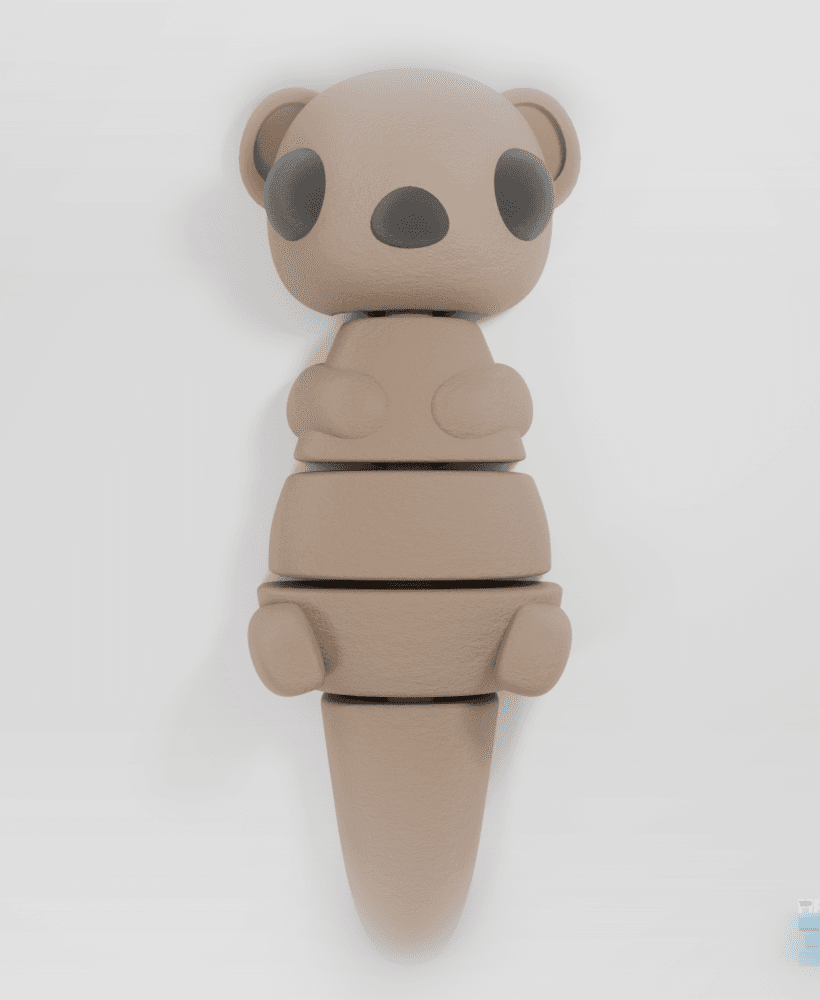 3D Printable Articulated Otter 3d model