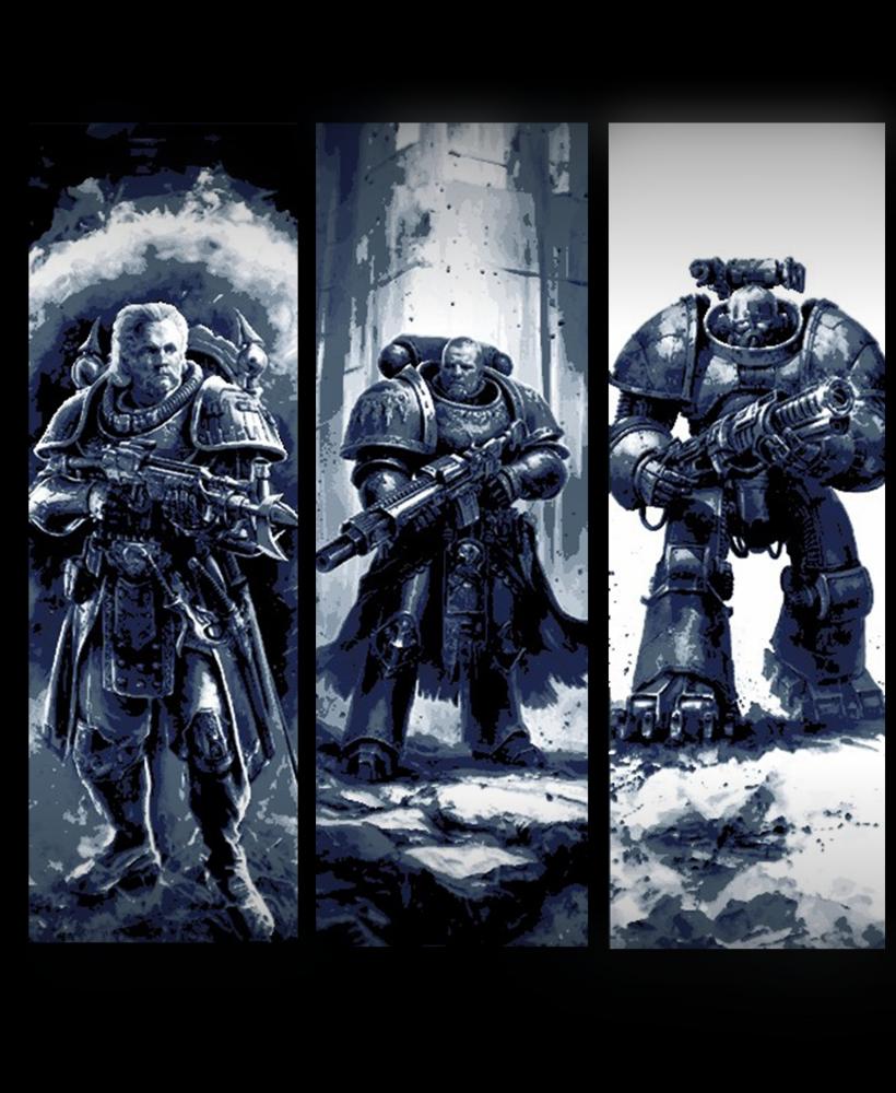 FanArt Depictions of Warhammer Space Marines  - Set of Bookmarks 3d model