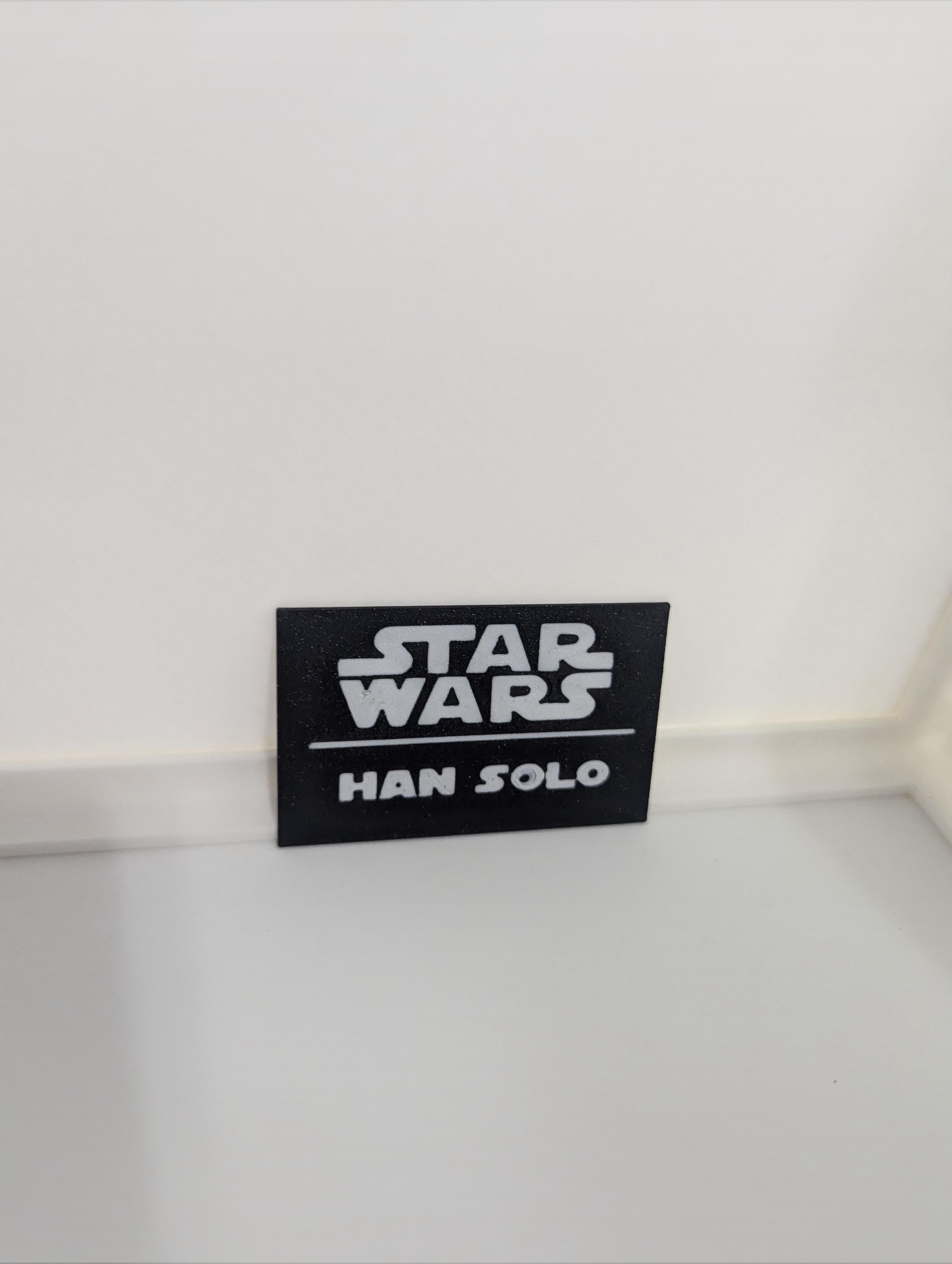 Han Solo Multicolor Nameplates 3d model