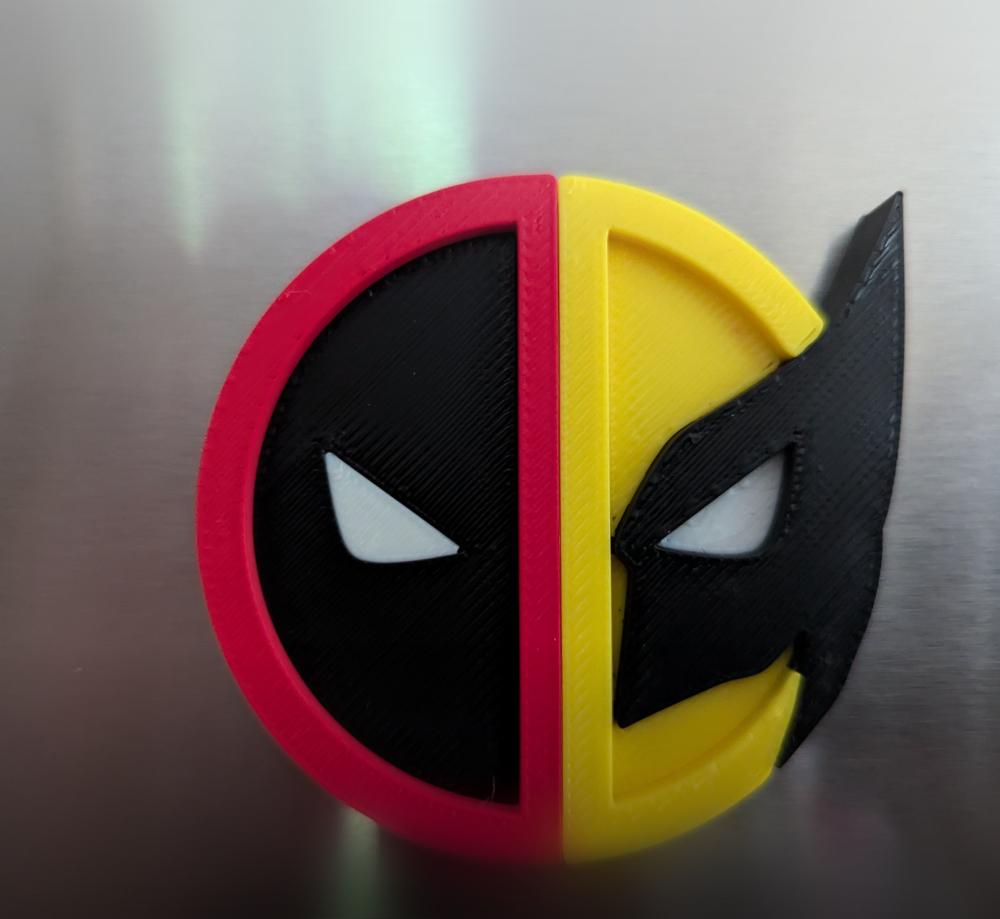 Deadpool and Wolverine Magnet 3d model