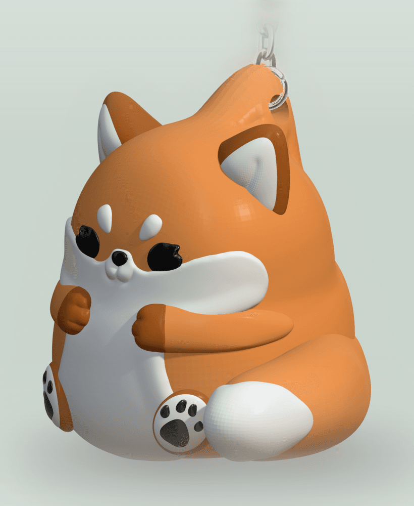 Cute Fox Keychain!! 3d model