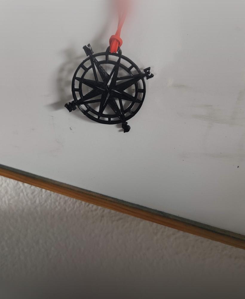 Compass kaychain 3d model