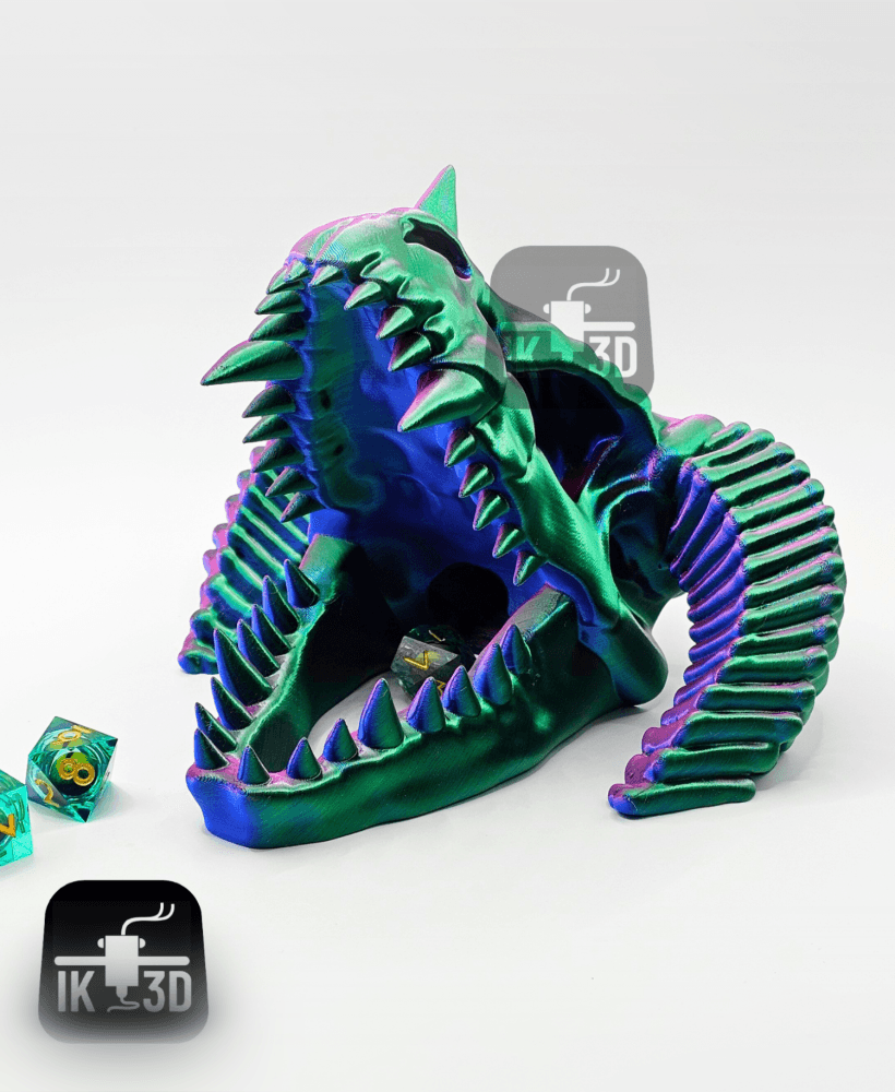 Dragon Skull Dice Tower / No Supports 3d model