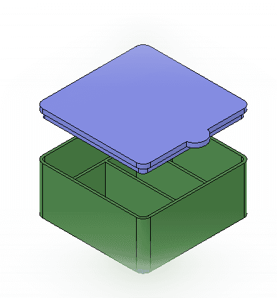 Box top 75x75x30 3d model