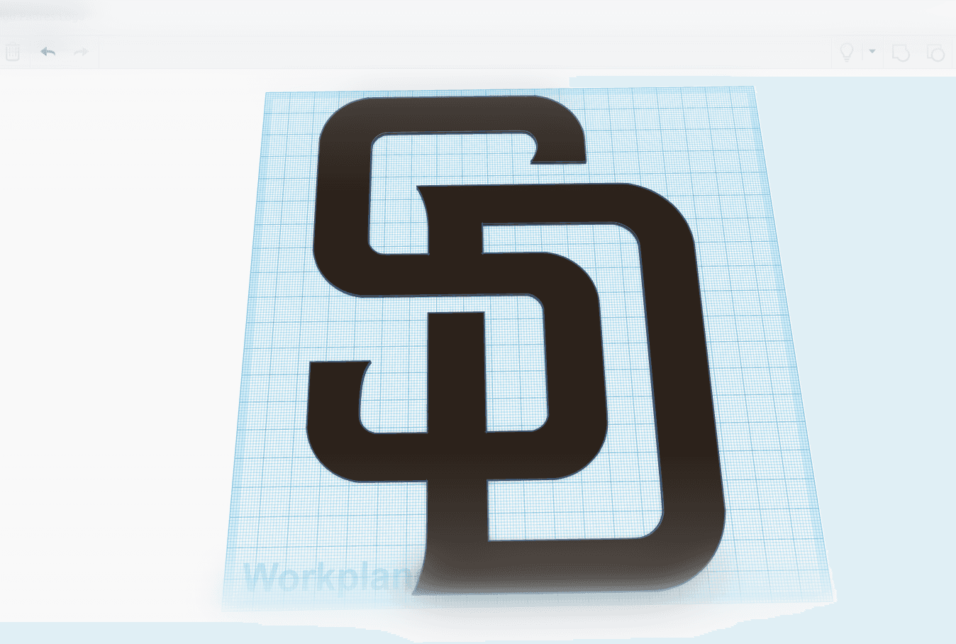 San Diego Padres Logo 3d model