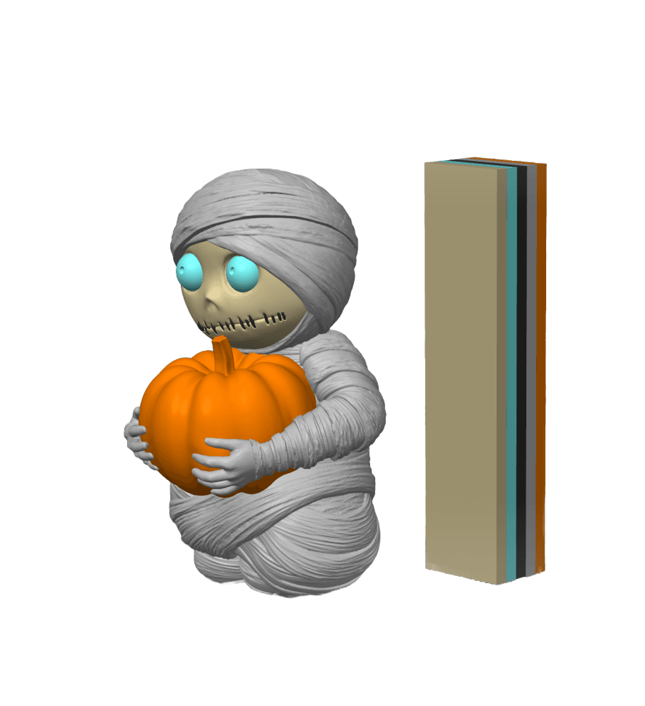 Mummy Pumpkin - Colored Version 3d model