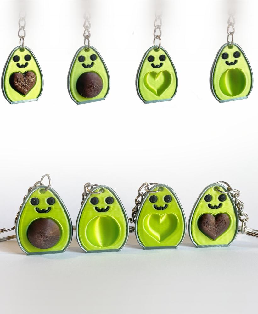 Friendship / Love Avocado Cute keychain 3d model