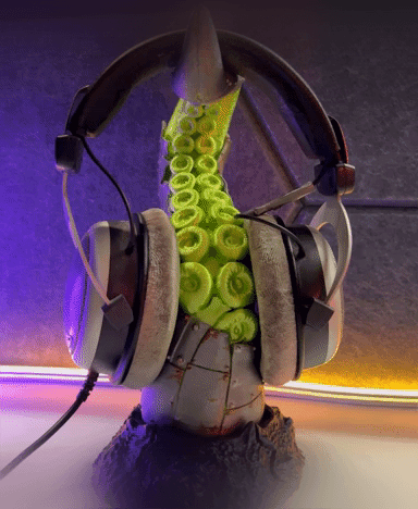 The Iron Tentacle - Headphones Holder 3d model