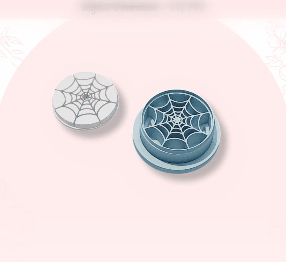 Spider Web Clay Cutter for Polymer Clay | Digital STL File | Clay Tools | 4 Sizes Halloween 3d model