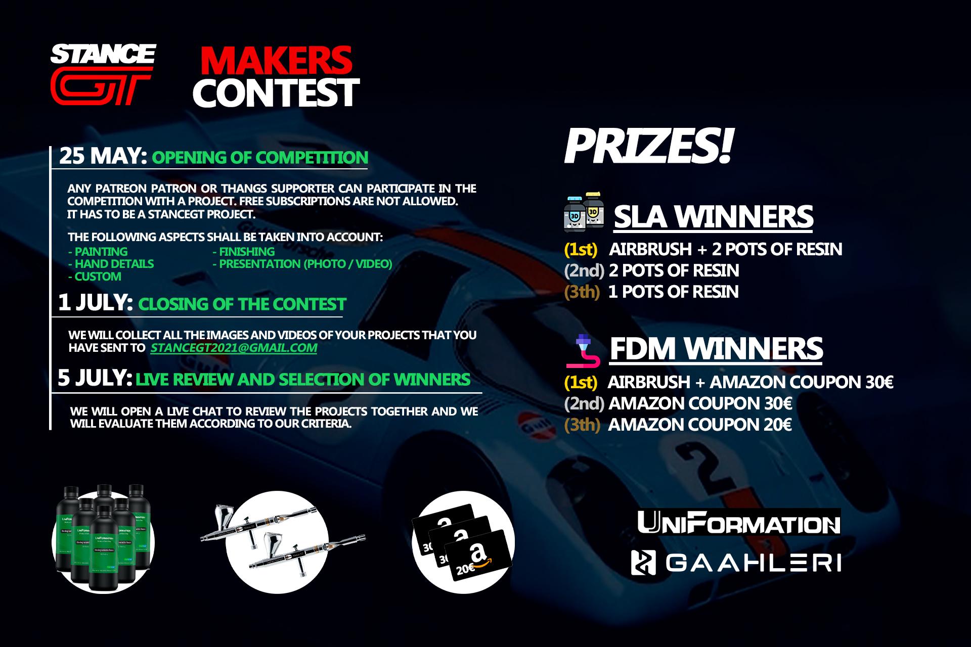 🎁 1st StanceGT Maker Contest! Participate and win incredible prizes! 🎉