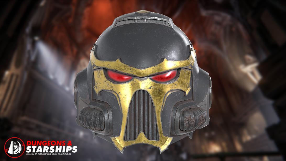 New File Alert! Chaos Space Marine Helmet - Warhammer