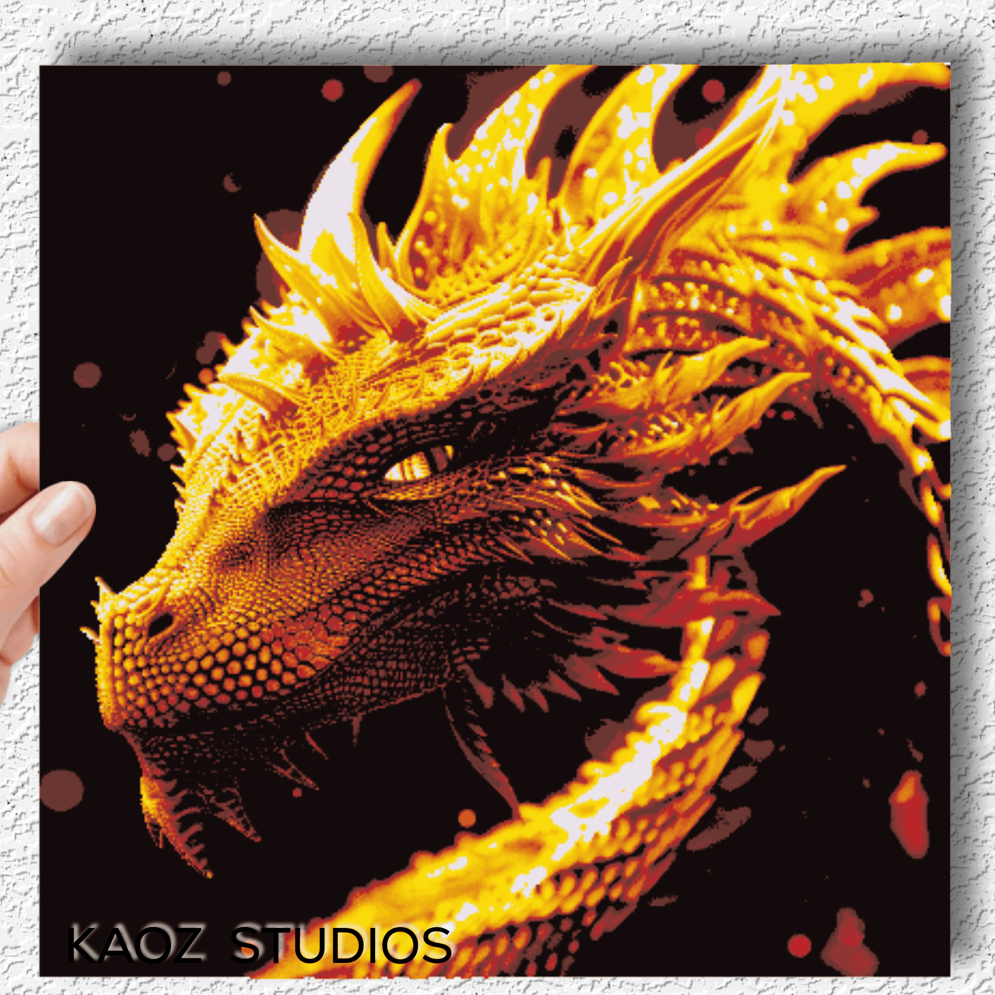 Fire Dragon HueForge created by Kaoz Kitten @ Kaoz Studios