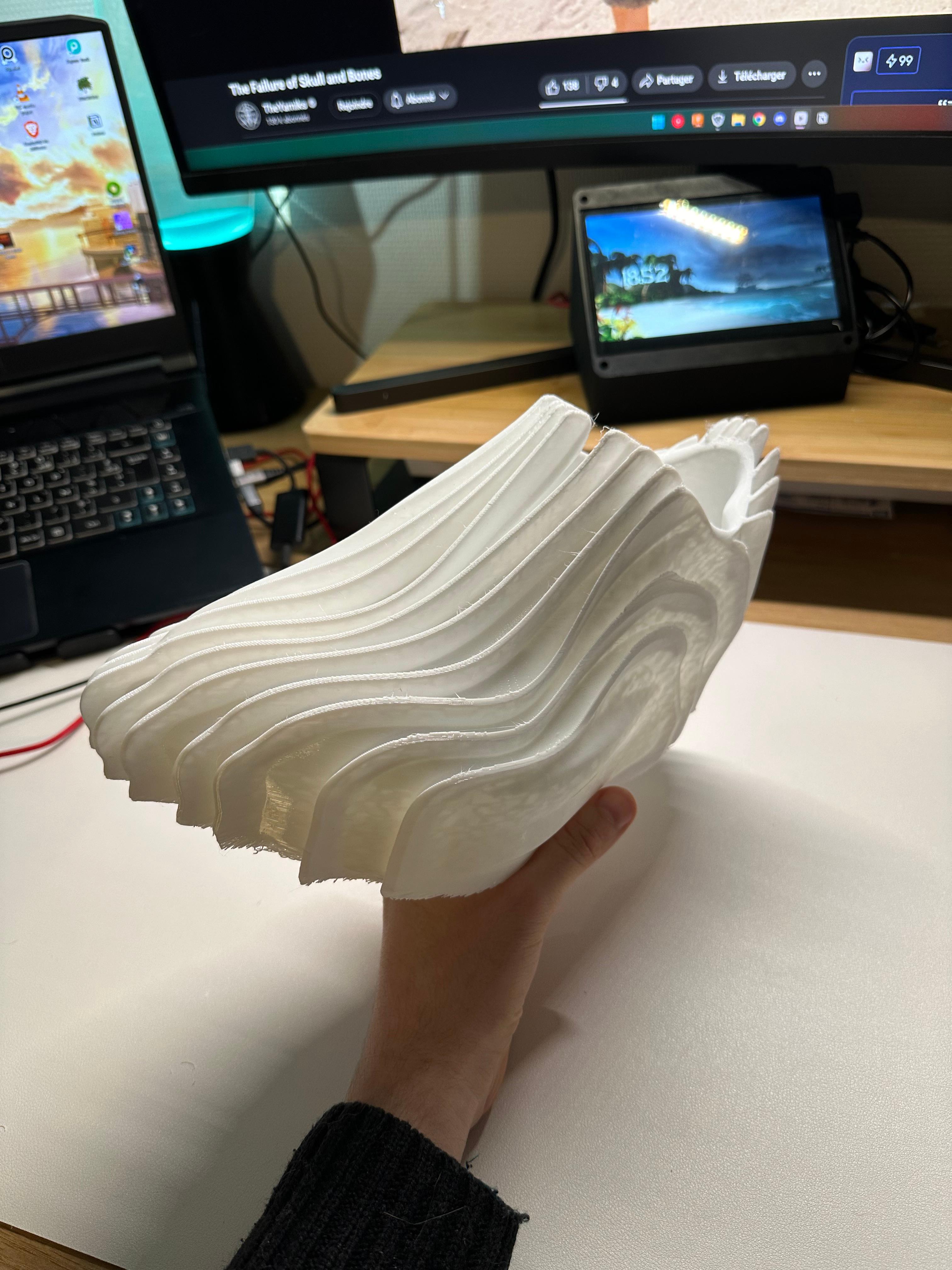 3D printed wavy shoe