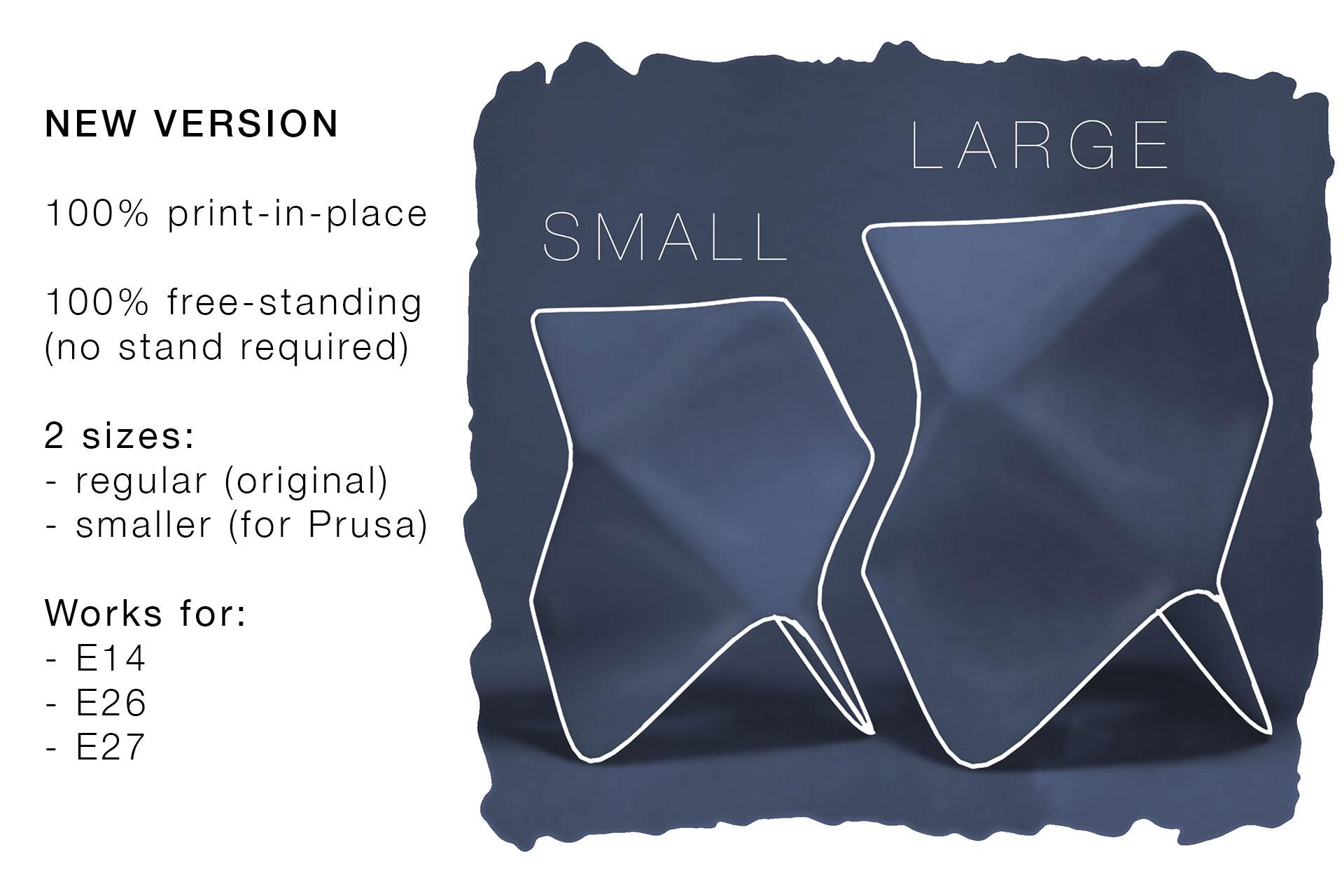 Origami table lamp design update