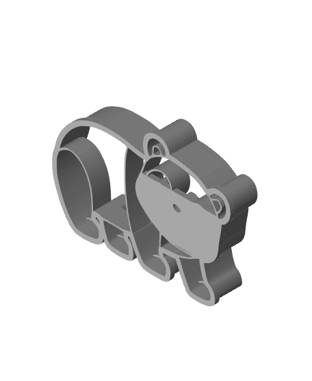 Panda Cookie Cutter, Biscuit Cutter 3d model