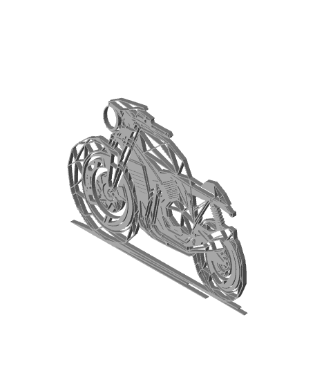 Geometric Cafe Racer motorcycle - model 2 3d model