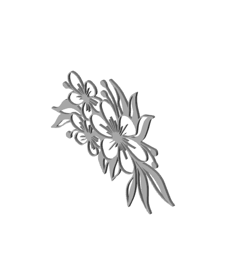spring flowers wall art easter flower wall decor floral decoration 3d model
